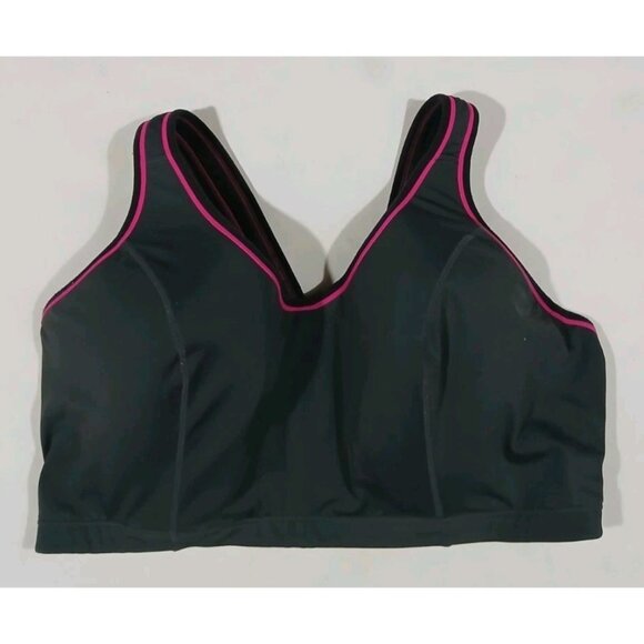 Cacique Sports Bra High Impact Underwire Adjustable Plus Size 44DDD Gray - Picture 1 of 6